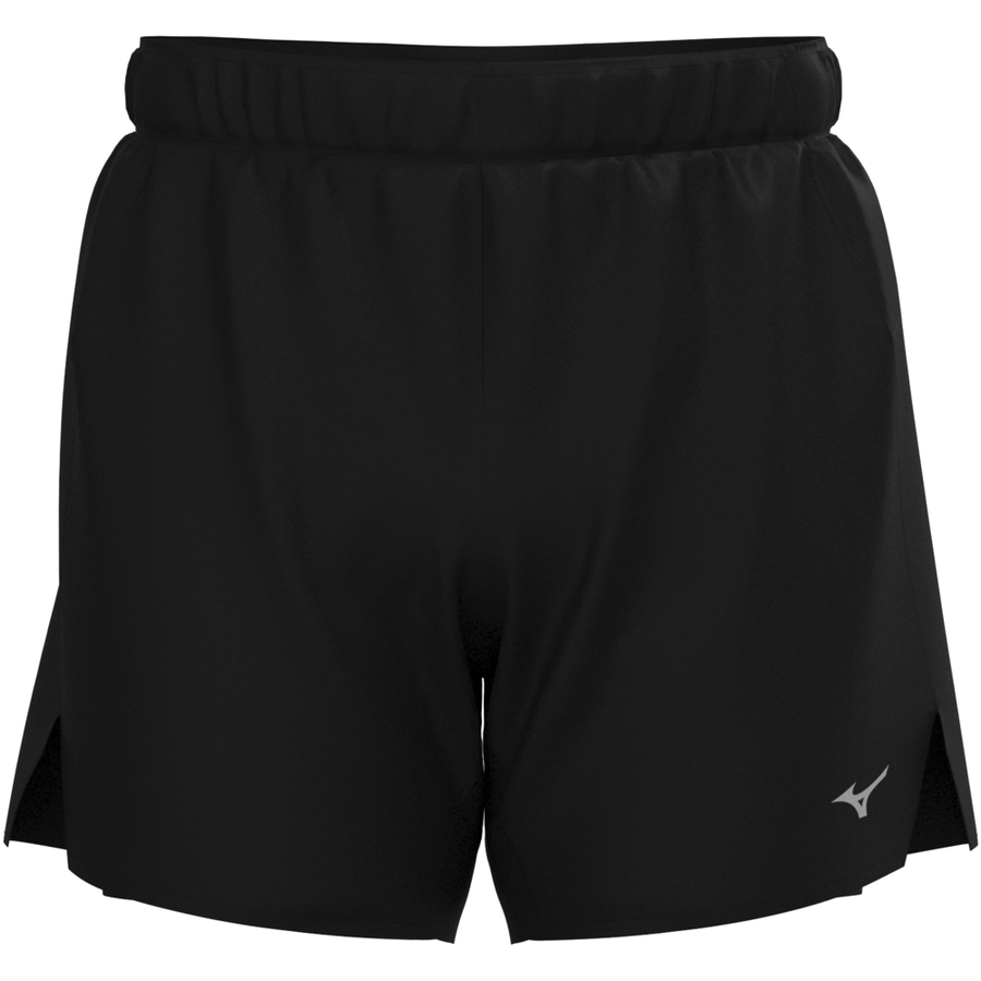 Mizuno Core 5.5 Inches 2in1 Short Black Mizuno Core 5.5 Inches 2in1 Short Black